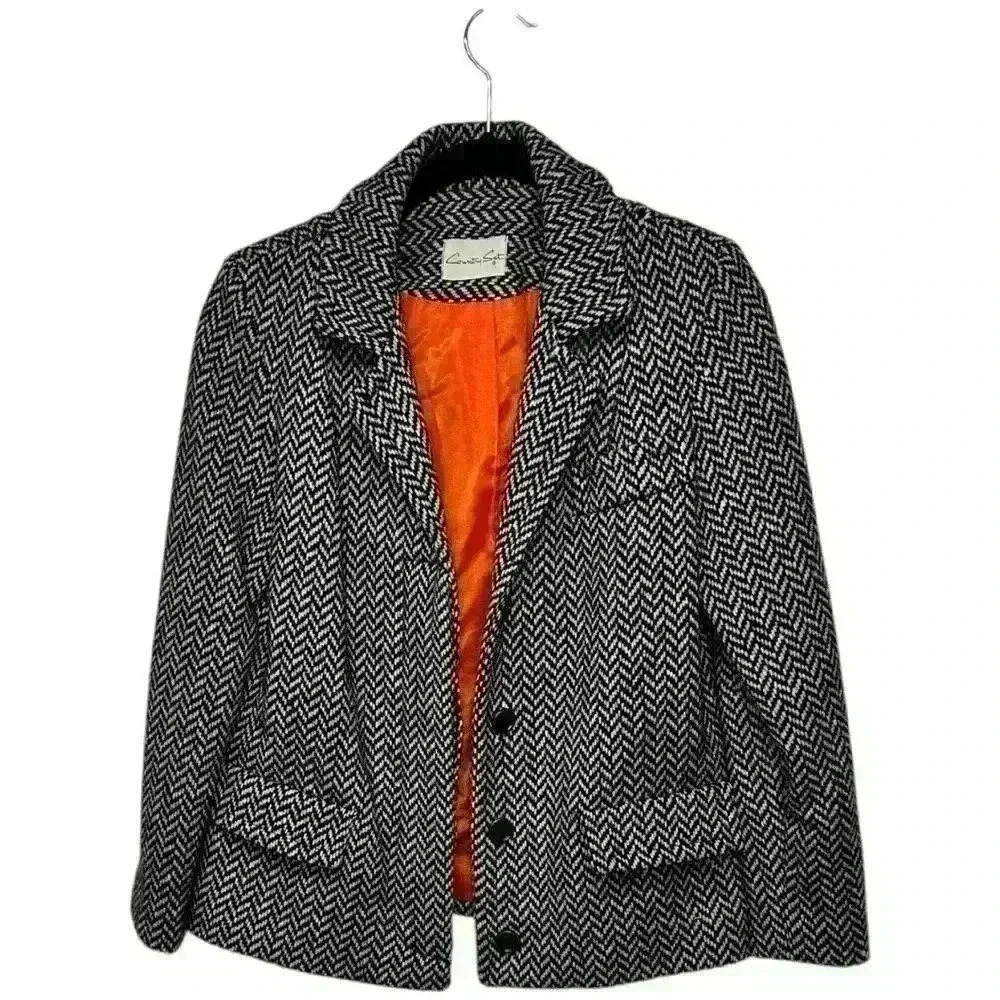 Country Set Vintage Herringbone Multi button Closure blazer see measurements
